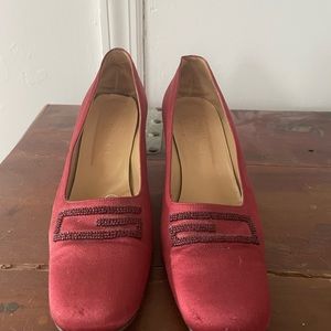 Vintage Gucci Heels, Ruby Red, 8.5
